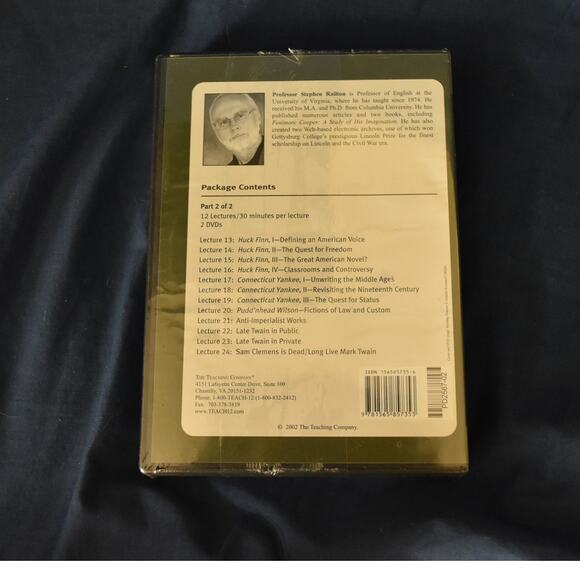 NEW The Great Courses: The Life and Work of Mark Twain Stephen Railton DVD/Book - Picture 4 of 5